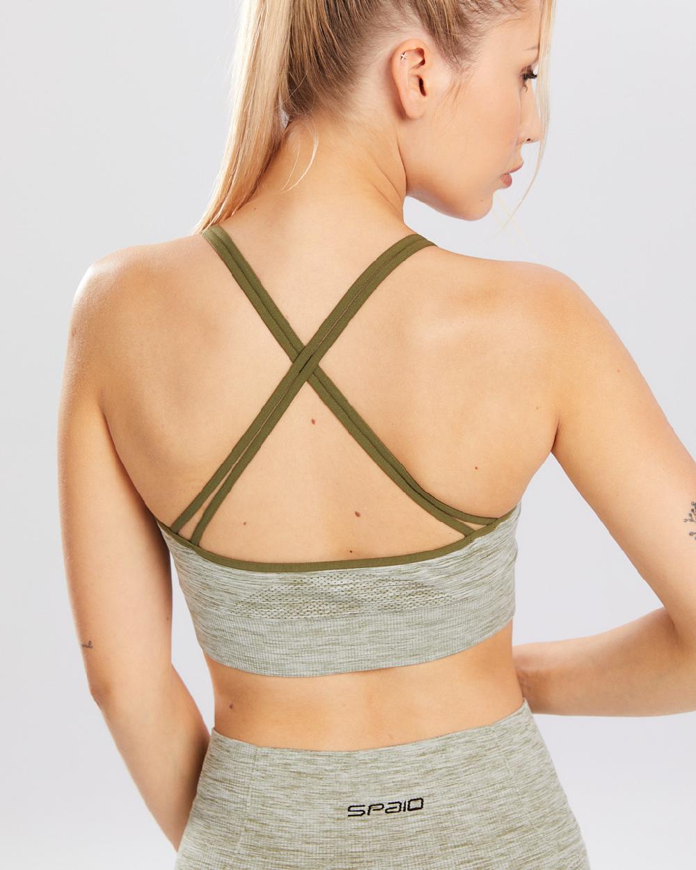 Spaio SPAIO REGGISENO SPORTIVO MELANGE KHAKI Pezzi Unici