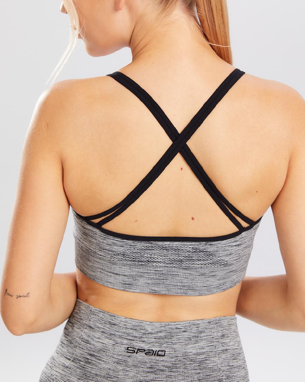 Spaio SPAIO REGGISENO SPORTIVO MELANGE GREY Soddisfazione Garantita