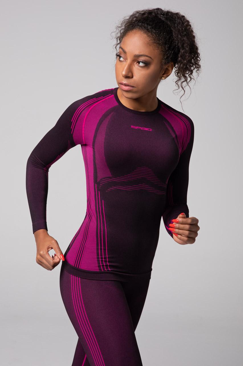 Spaio SPAIO MAGLIA M/L TERMOATTIVA POWERFUL NERO/FUXIA Italy