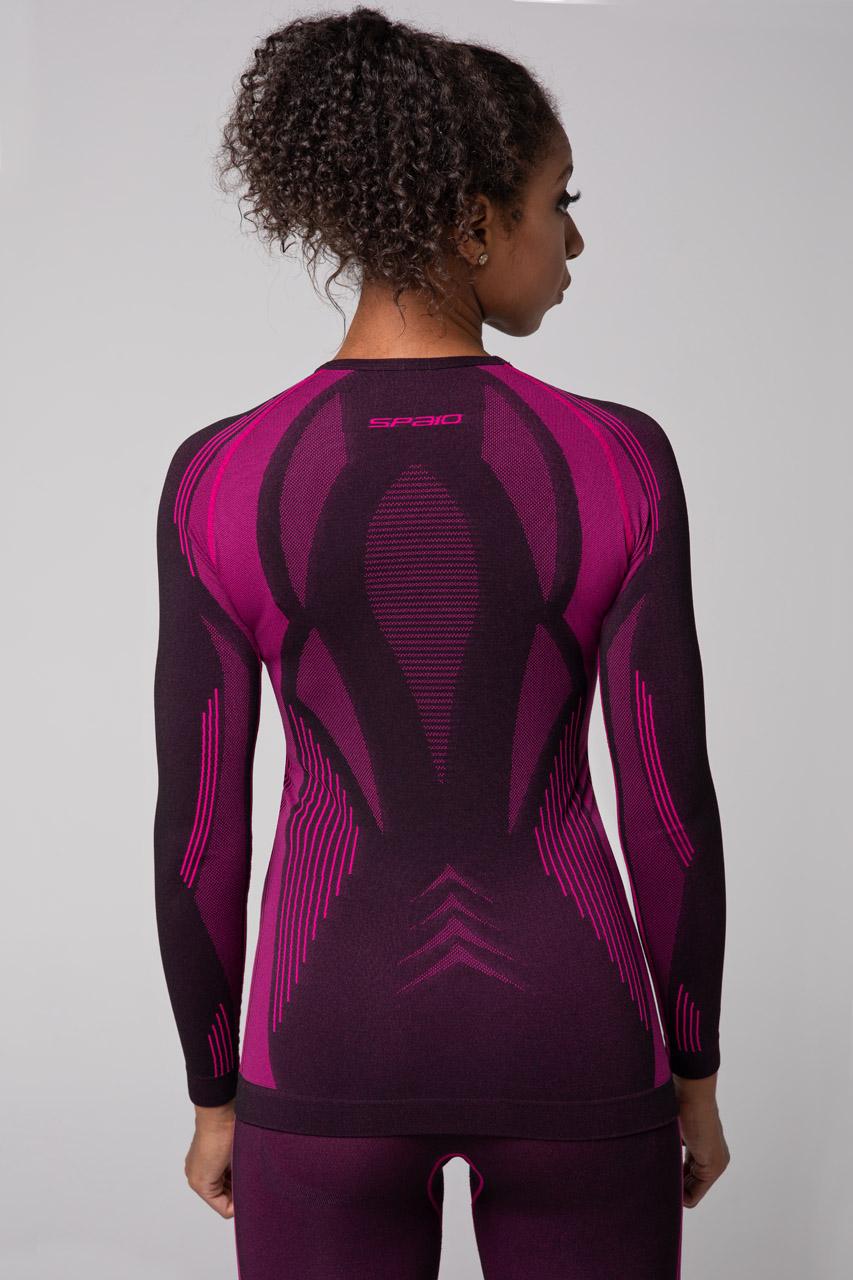 Spaio SPAIO MAGLIA M/L TERMOATTIVA POWERFUL NERO/FUXIA Italy