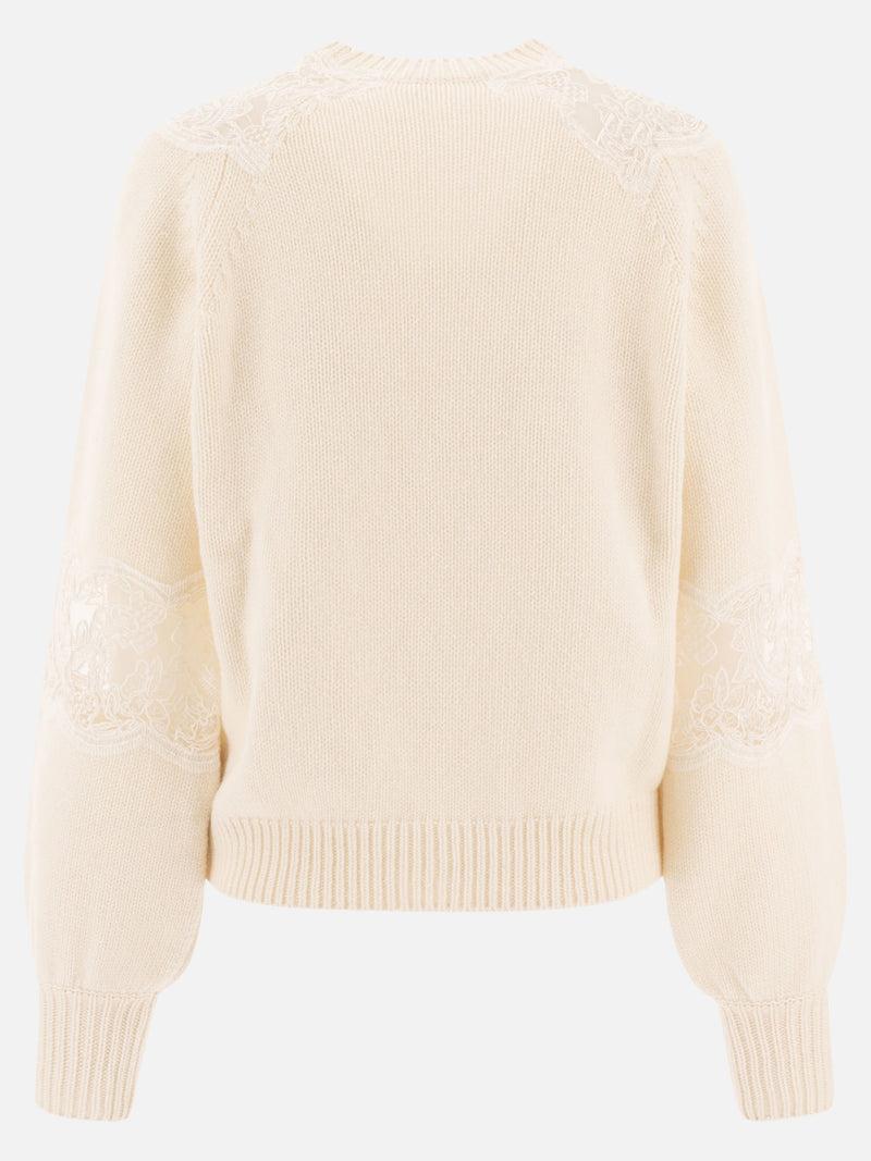 ﻿Vietti Elie Saab Maglione con inserti in pizzo In Vendita