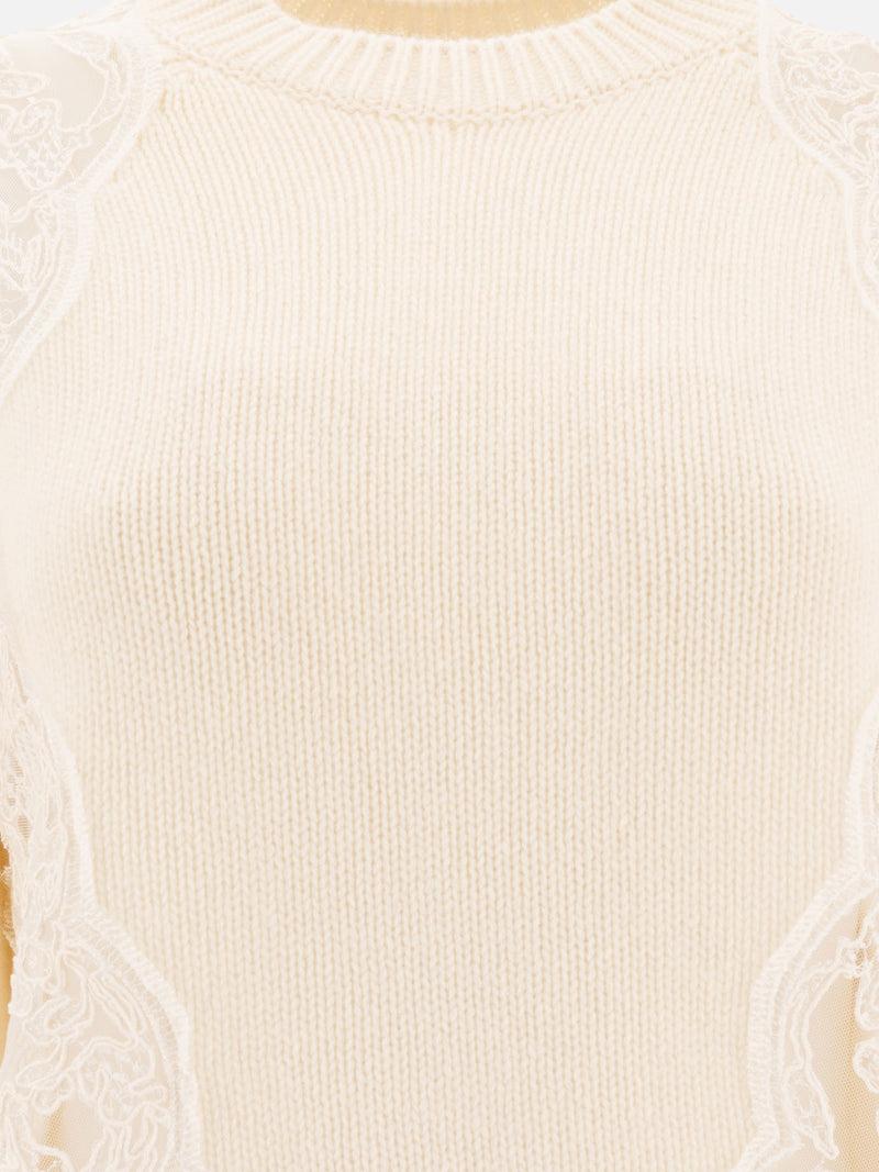 ﻿Vietti Elie Saab Maglione con inserti in pizzo In Vendita