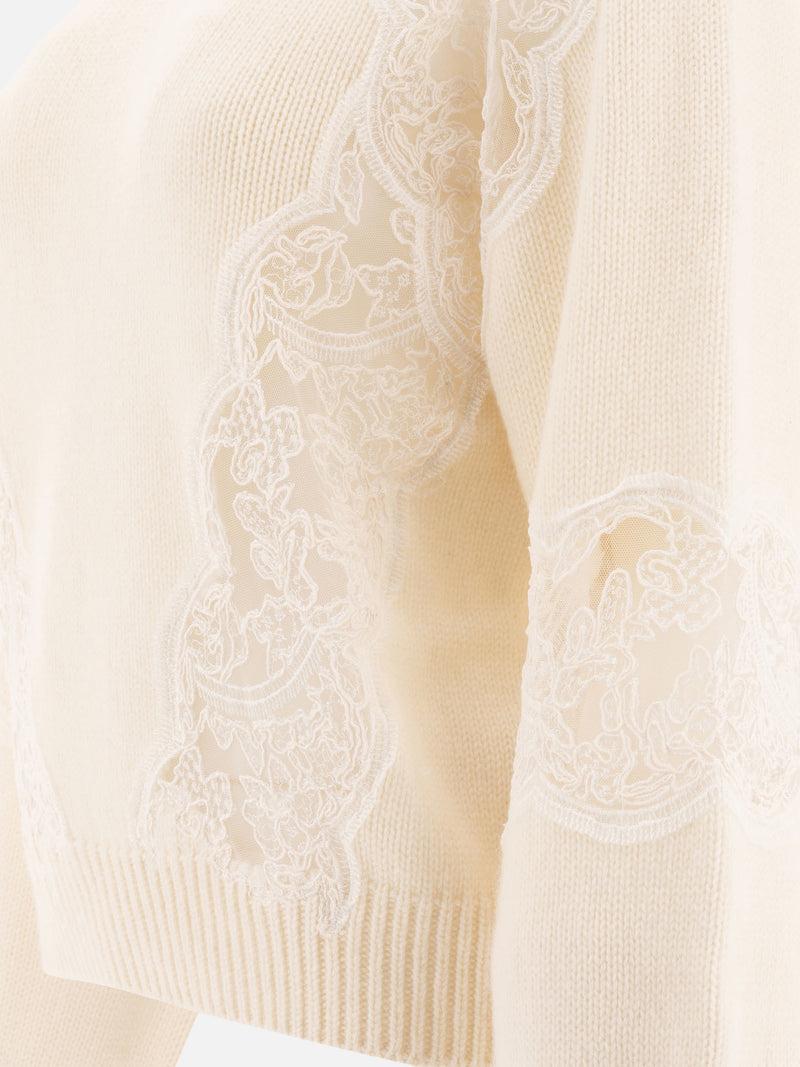 ﻿Vietti Elie Saab Maglione con inserti in pizzo In Vendita