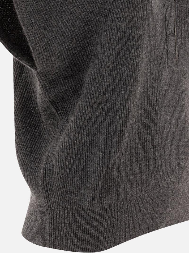 Vietti Brunello Cucinelli Maglione a costine in cashmere Saldi Di Fabbrica
