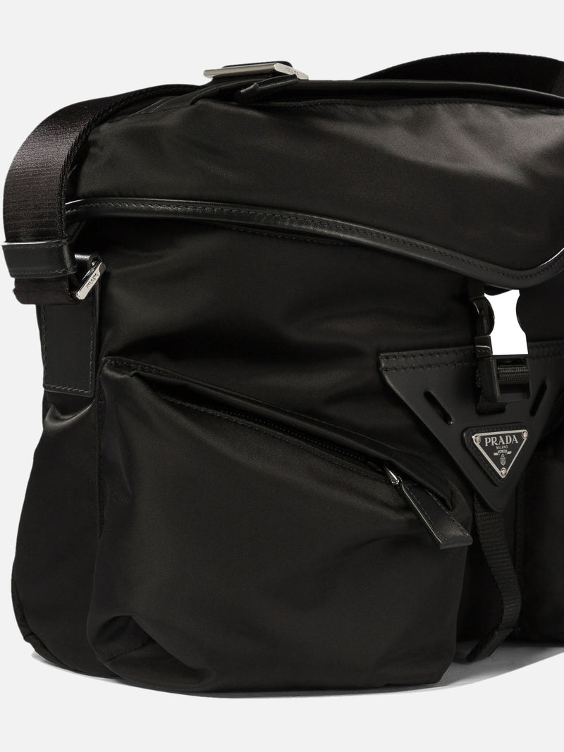 Vietti Prada Borsa con tracolla in Re-Nylon e pelle Vendita