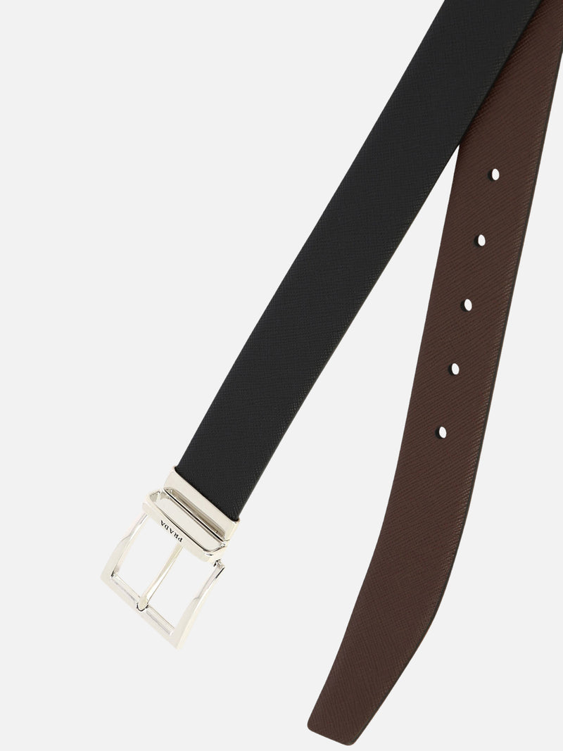 Vietti Prada Cintura reversibile in pelle Saffiano Online