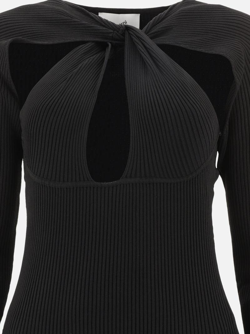 Vietti Coperni Abito a coste con cut-out "Twisted" Shopping Online