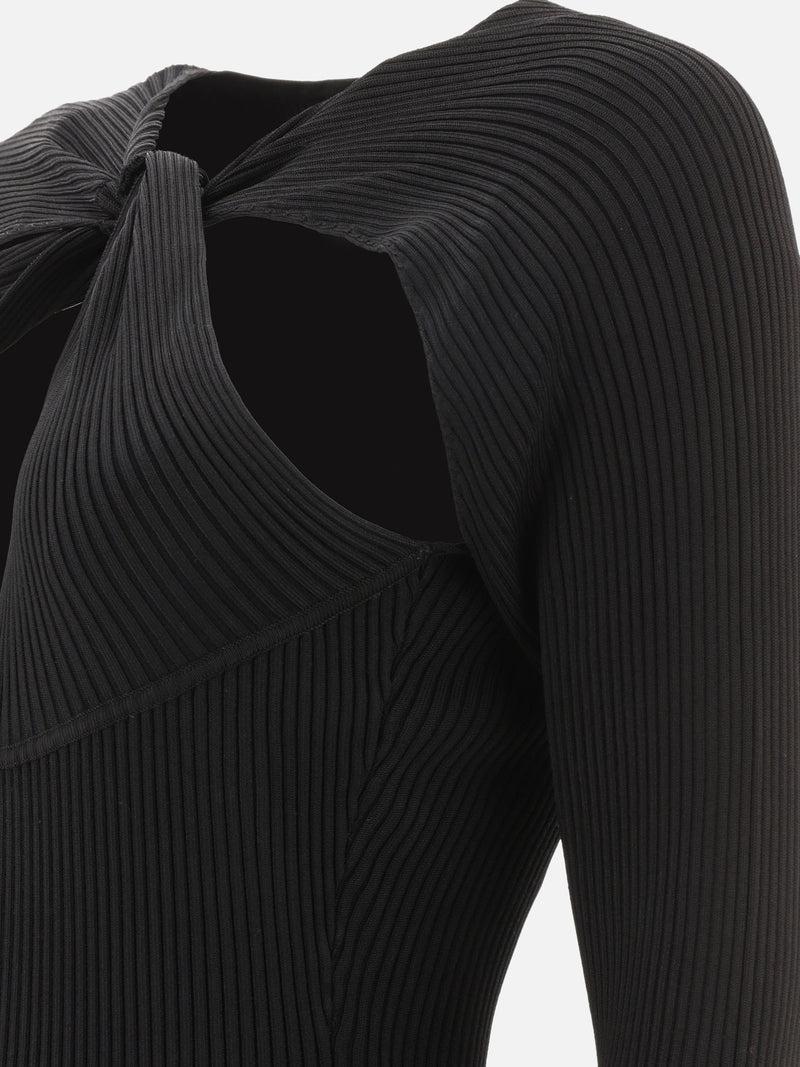 Vietti Coperni Abito a coste con cut-out "Twisted" Shopping Online