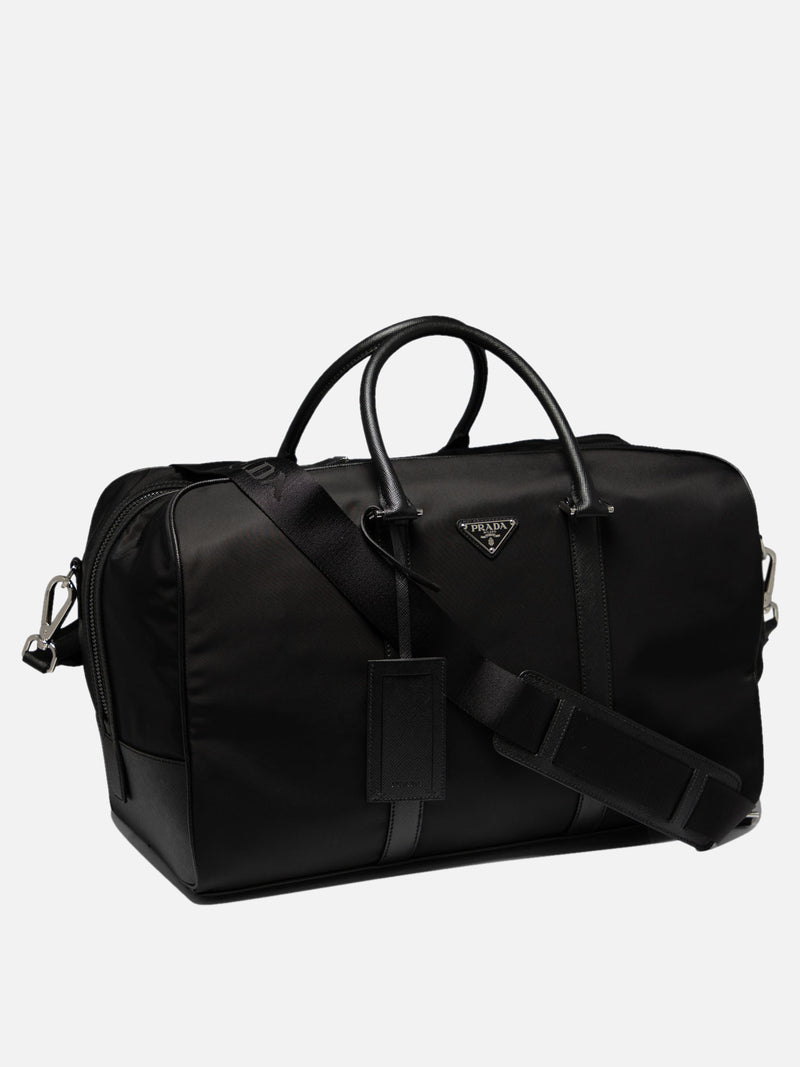 Vietti Prada Borsone da viaggio in Re-Nylon e Saffiano Italy