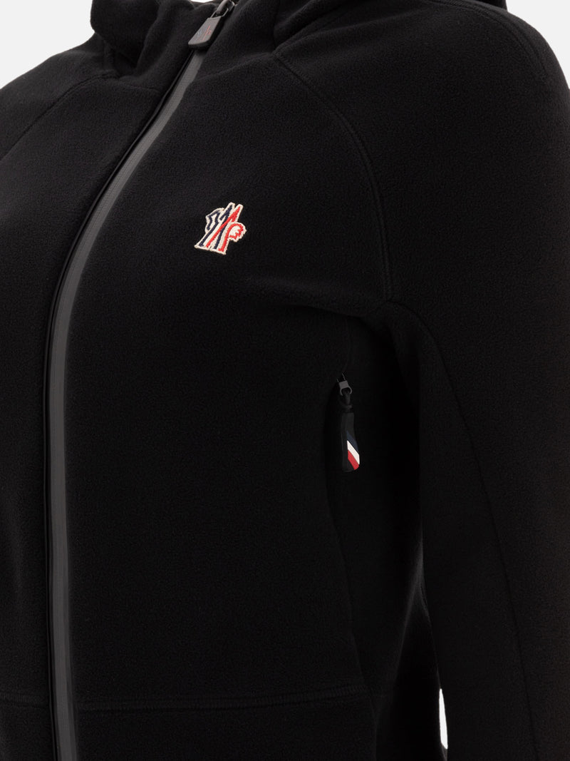 Vietti Moncler Grenoble Giacca in pile con cappuccio e zip Outlet