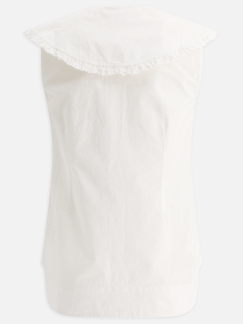 Vietti Ganni Blusa in popeline Qualità Garantita