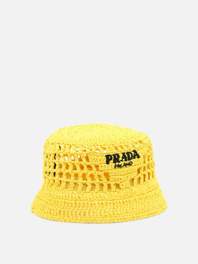 Vietti Prada Cappello da pescatore in rafia Saldi