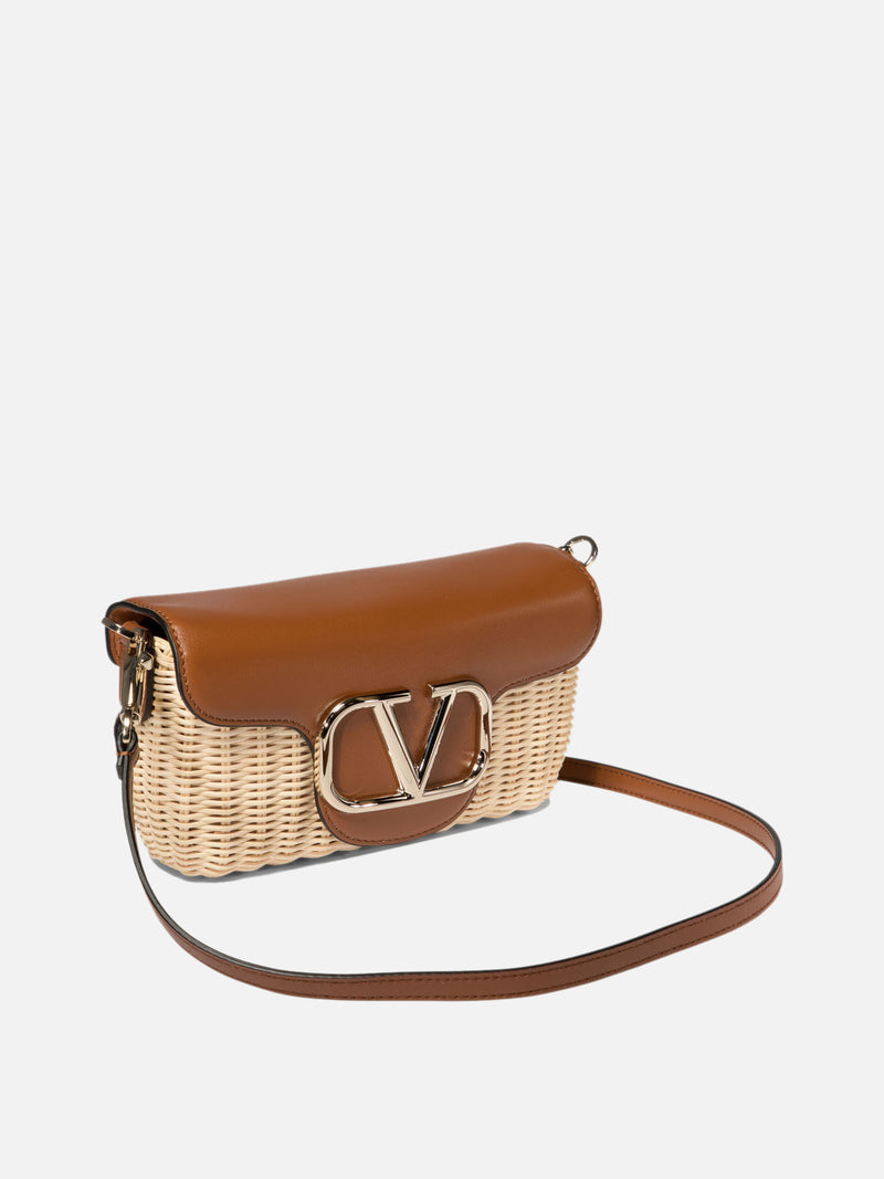 Vietti Valentino Garavani Borsa a tracolla "Locò" in midollino In Saldo