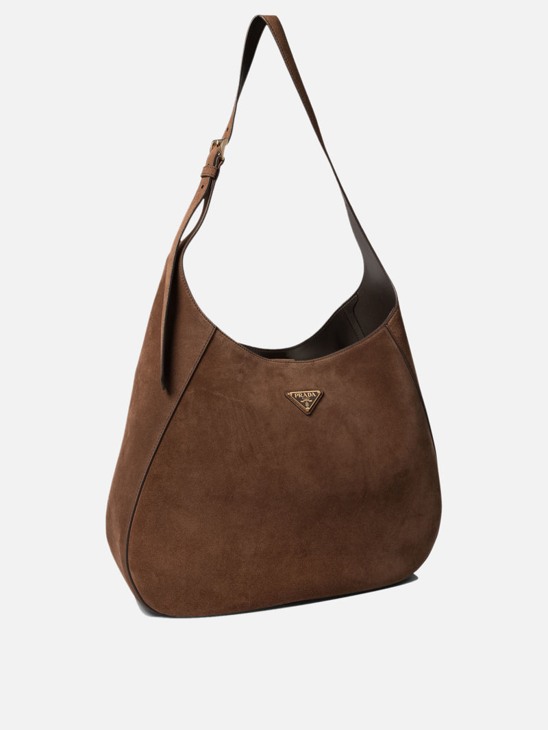 Vietti Prada Borsa hobo in pelle scamosciata Moda
