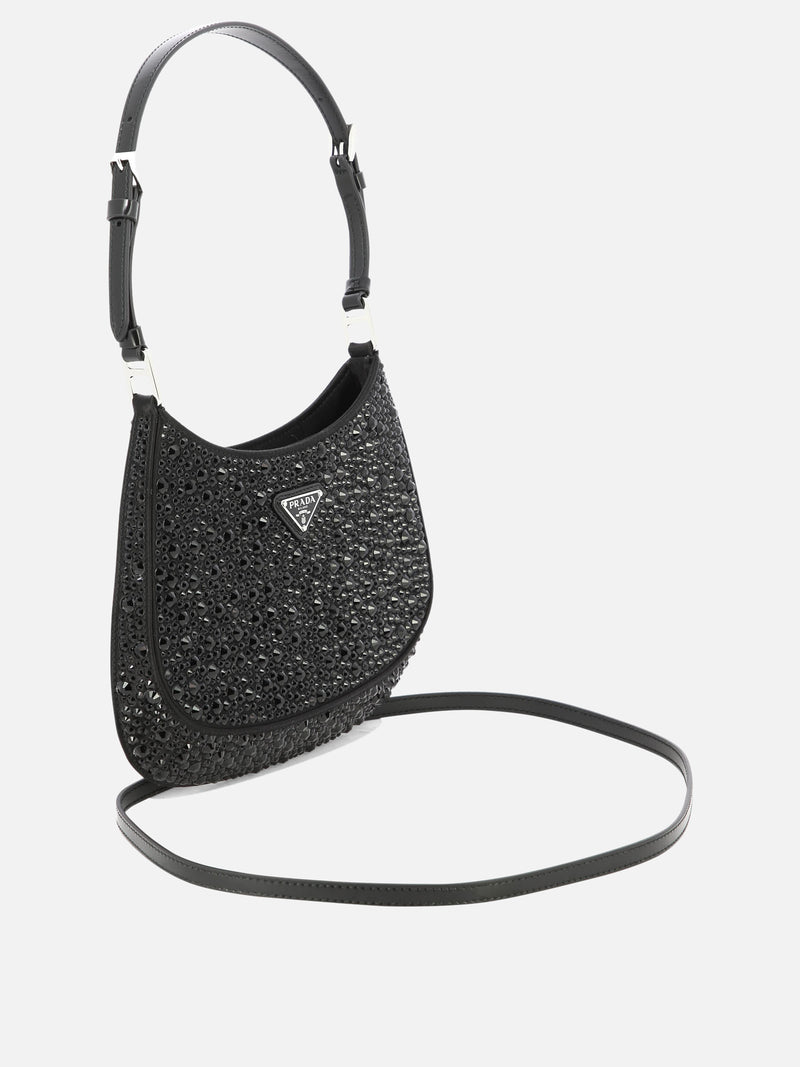 Vietti Prada Borsa "Prada Cleo" in raso con cristalli Vendita