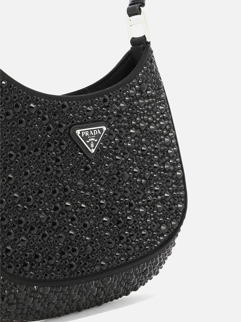 Vietti Prada Borsa "Prada Cleo" in raso con cristalli Vendita