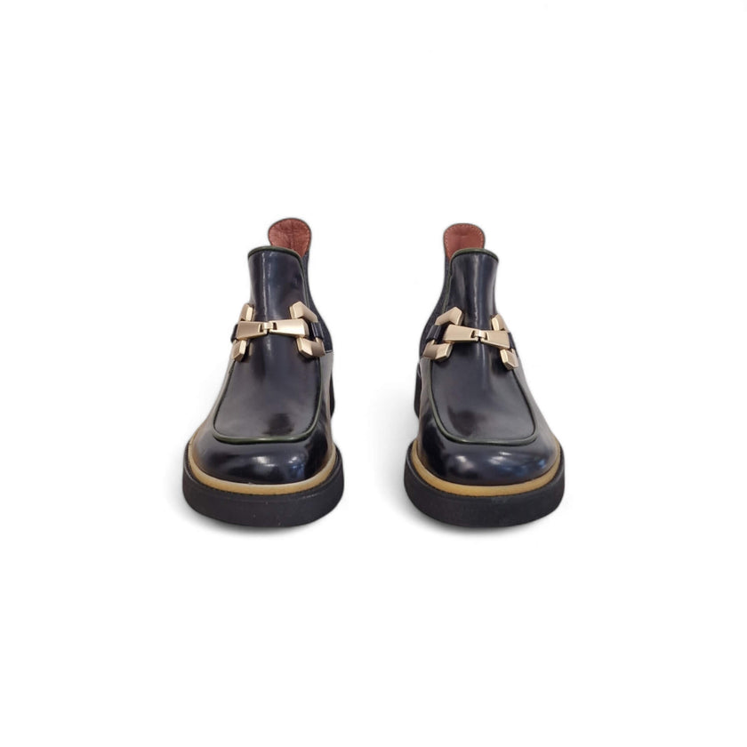 Viola Ricci Alice - Stivaletto beatles pelle nera Vendita Calda
