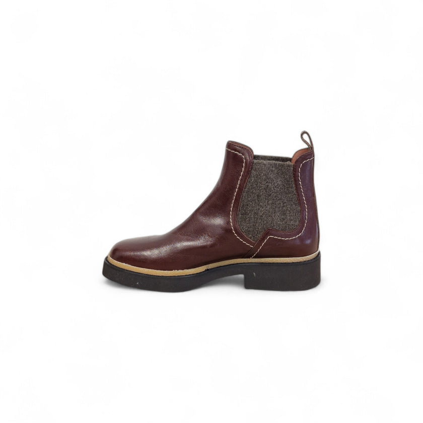 Viola Ricci Alice - Stivaletto beatles pelle mogano Vendite Flash
