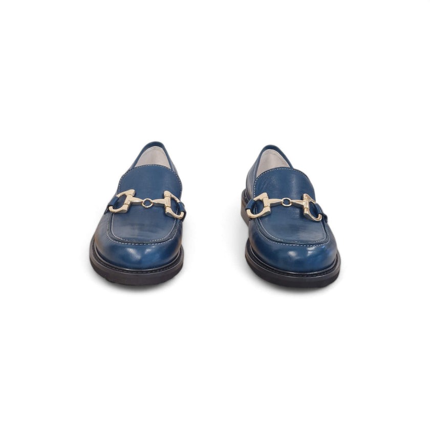 Viola Ricci Gaia - Mocassino nappa glove bleu' Nuova