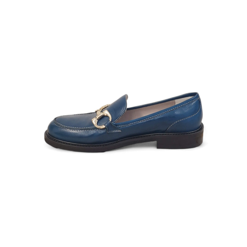 Viola Ricci Gaia - Mocassino nappa glove bleu' Nuova