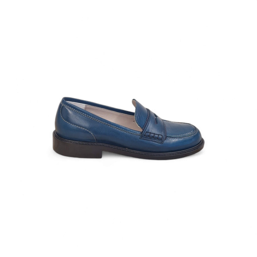 Viola Ricci Gaia - Mocassino nappa glove bleu' - basic Moda