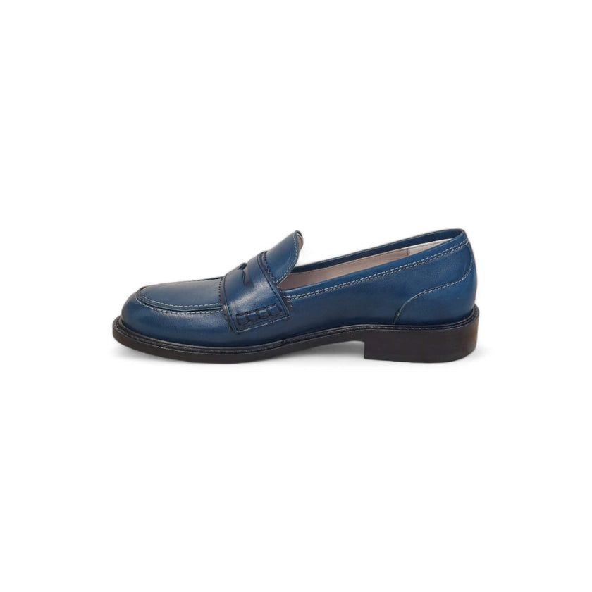 Viola Ricci Gaia - Mocassino nappa glove bleu' - basic Moda