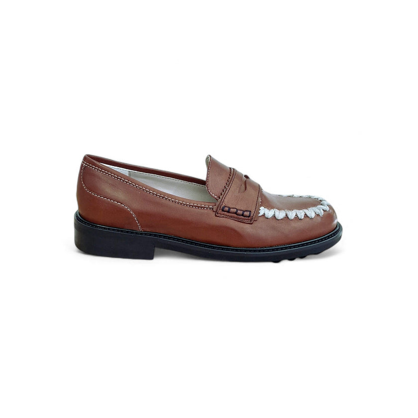 Viola Ricci Gaia - Mocassino nappa glove rhum - lana 2025