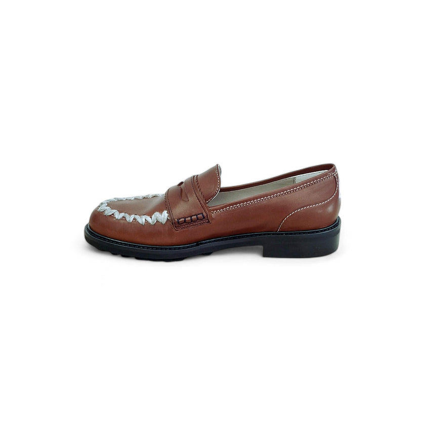 Viola Ricci Gaia - Mocassino nappa glove rhum - lana 2025