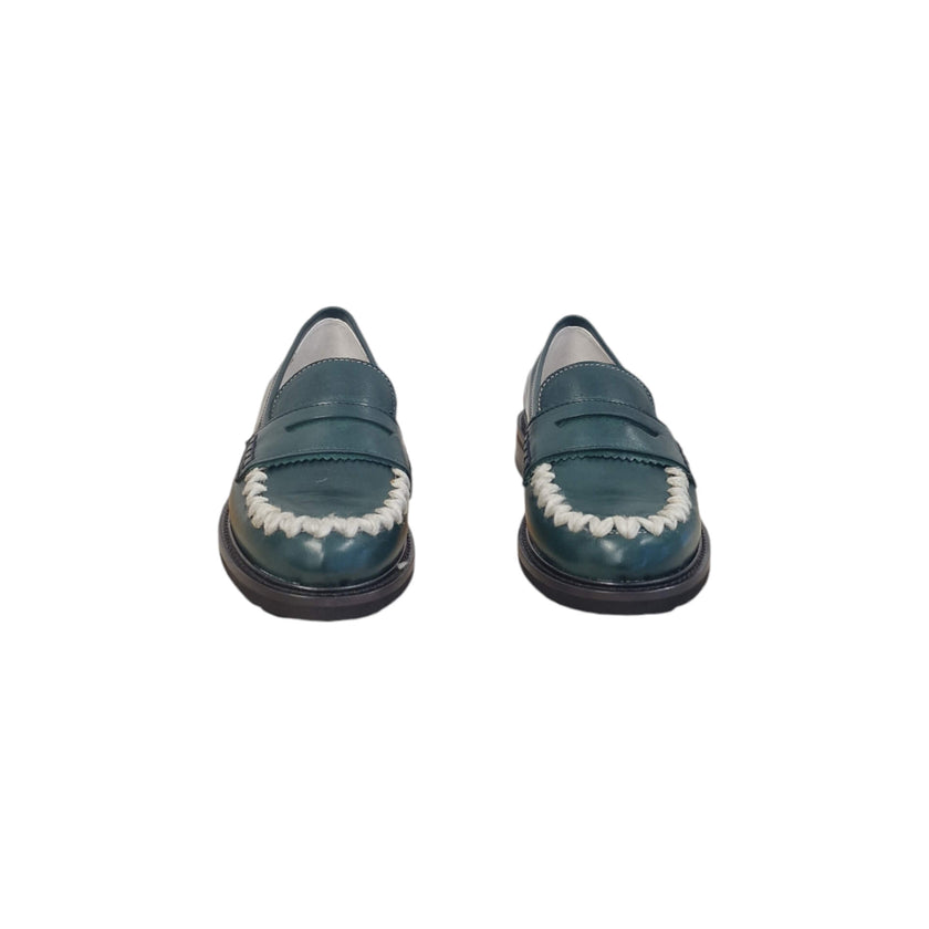Viola Ricci Gaia - Mocassino nappa glove verde - lana Qualità