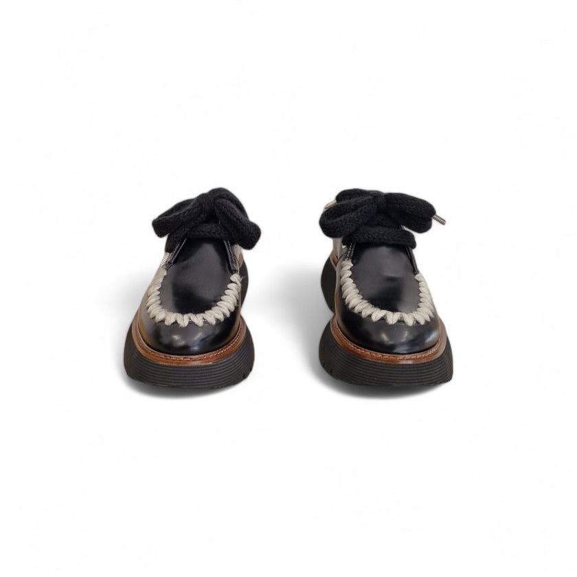 Viola Ricci Gio - Scarpa allacciata nera Qualità Garantita