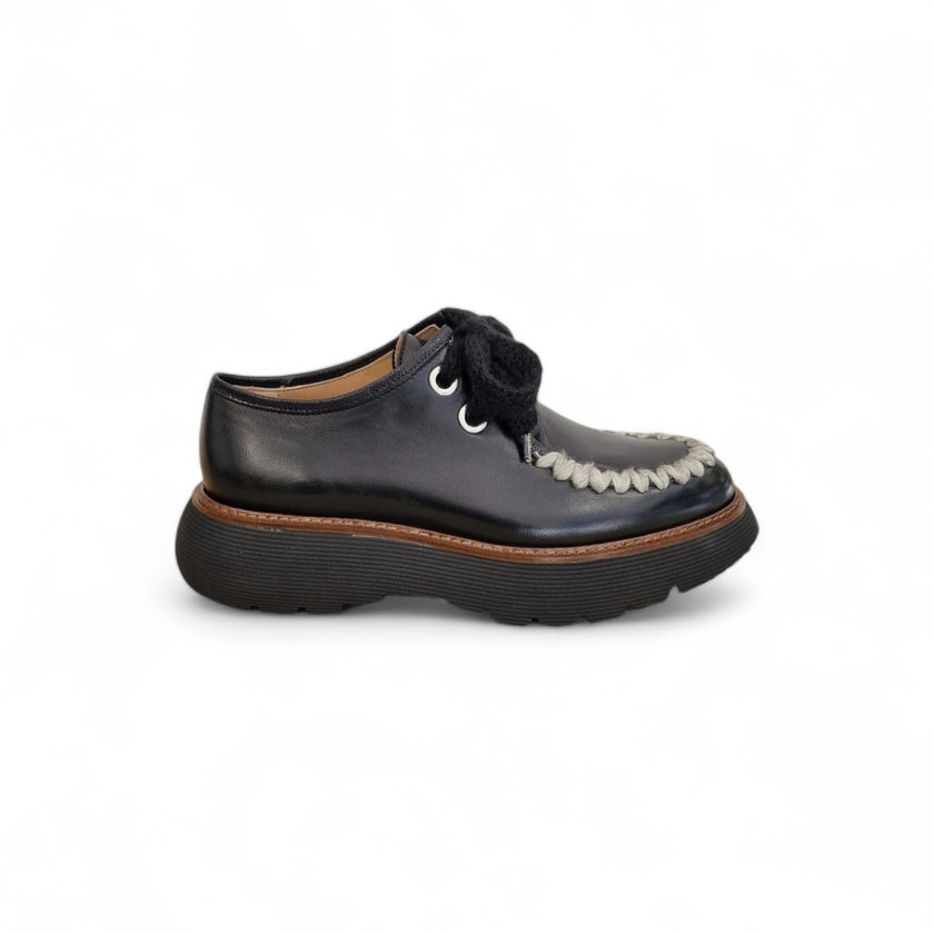 Viola Ricci Gio - Scarpa allacciata nera Qualità Garantita