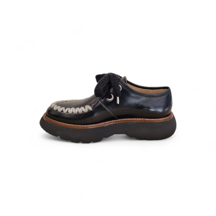 Viola Ricci Gio - Scarpa allacciata nera Qualità Garantita