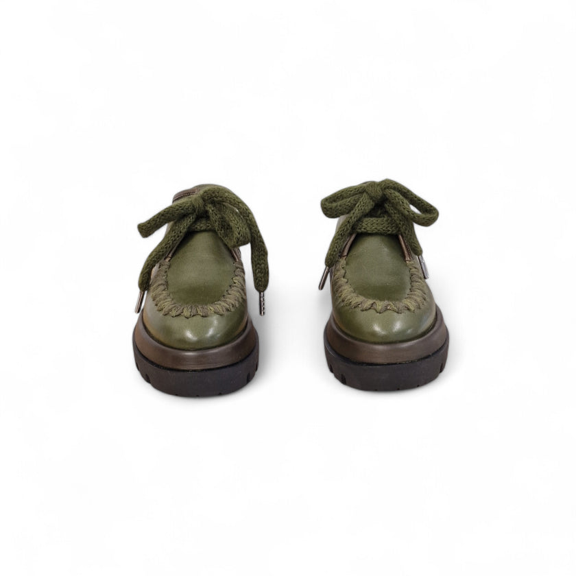 Viola Ricci Gio - Scarpa allacciata verde Promozione Limitata