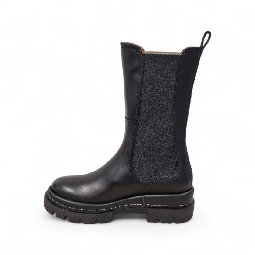 Viola Ricci Gio - Stivale beatles in pelle nera Fino Al -60%