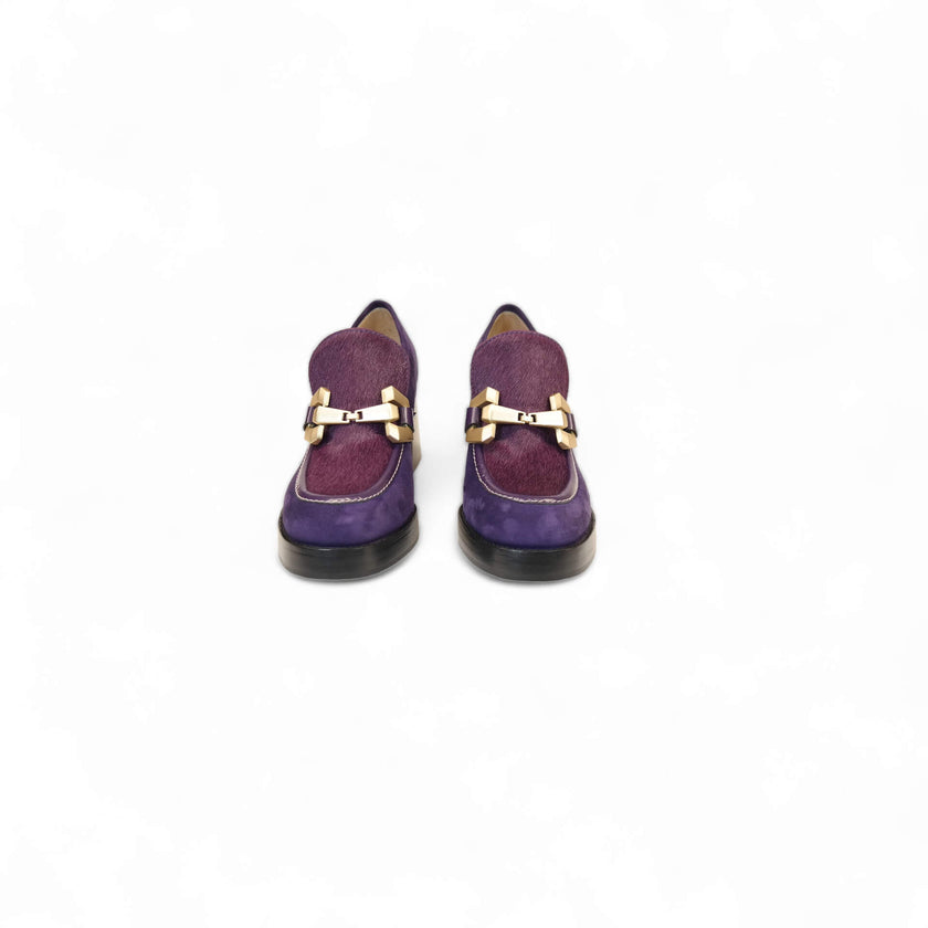 Viola Ricci Lya - Mocassino con tacco Viola Offerta