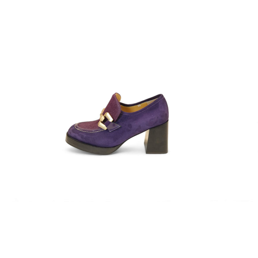 Viola Ricci Lya - Mocassino con tacco Viola Offerta