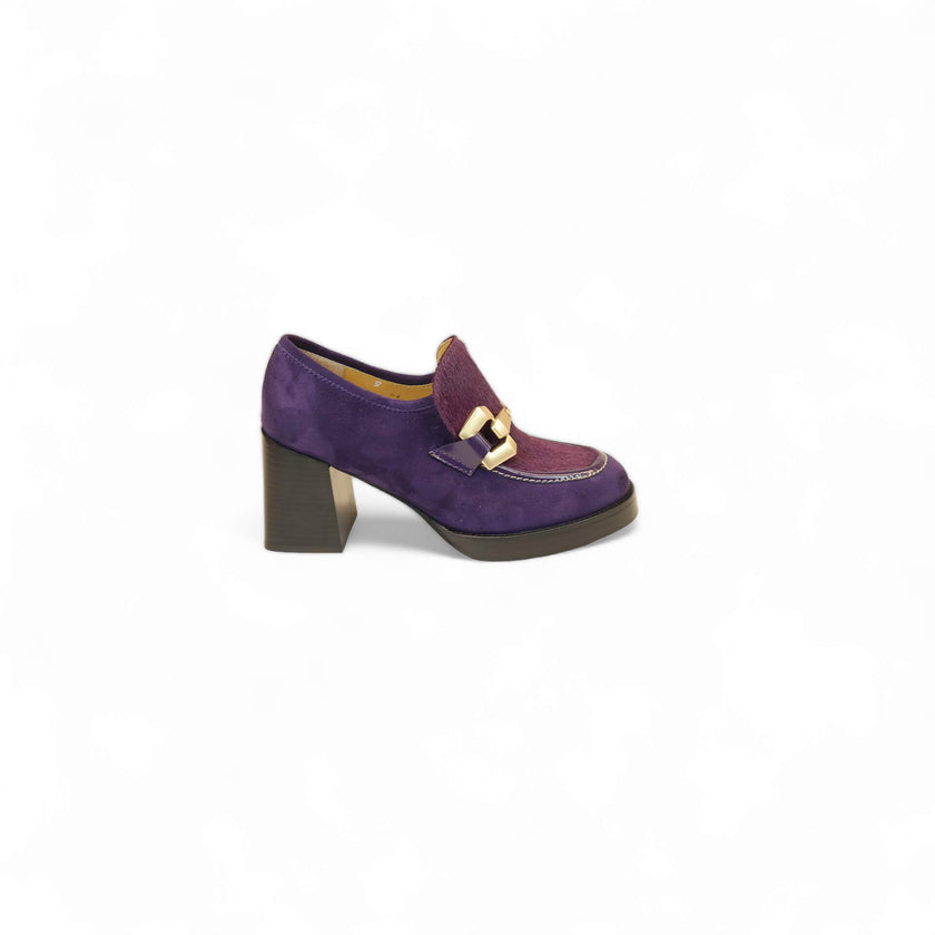 Viola Ricci Lya - Mocassino con tacco Viola Offerta