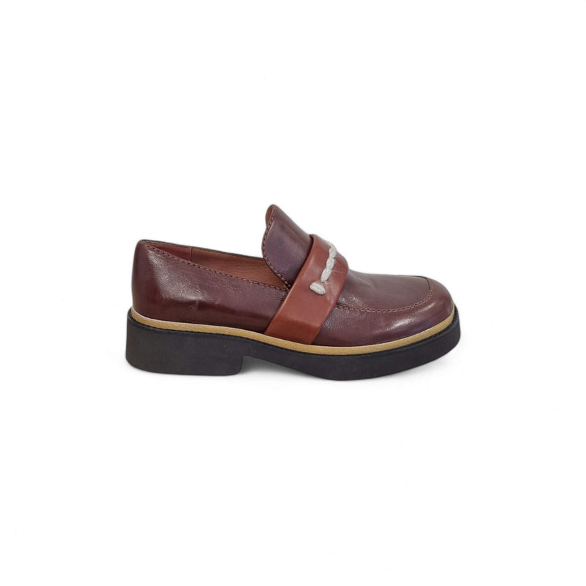 Viola Ricci Alice - Mocassino pelle mogano - rhum Vendita Calda