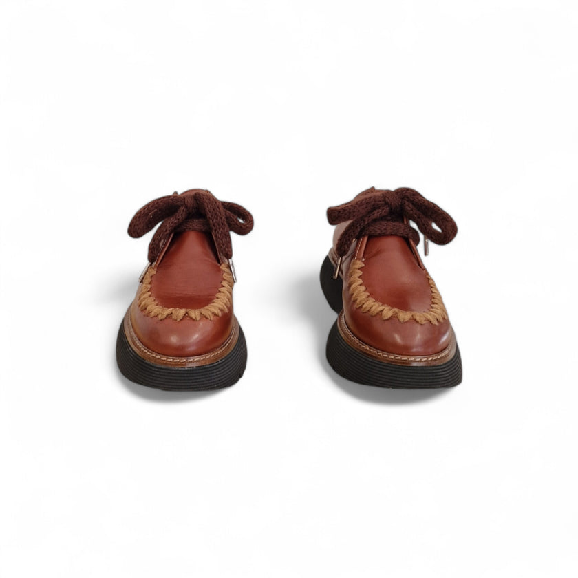 Viola Ricci Gio - Scarpa allacciata rhum Negozi Online