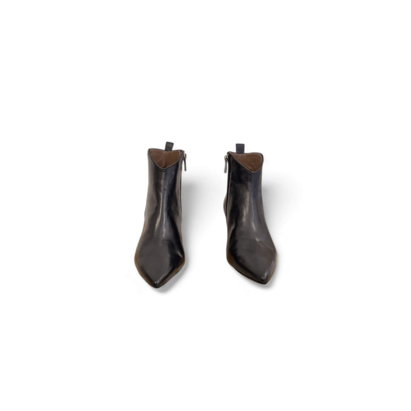 Viola Ricci Linda - stivaletto in pelle guanto nero Sottocosto