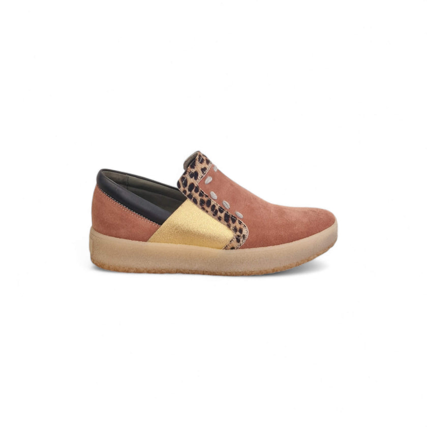 Viola Ricci Regina - slip on in pelle rosa antico animalier - smith In Vendita