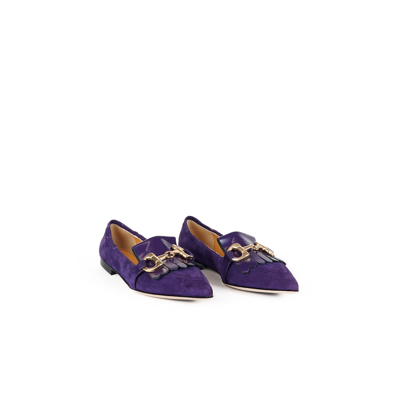 Viola Ricci Venus - Mocassino in camoscio Viola Saldi Di Fabbrica