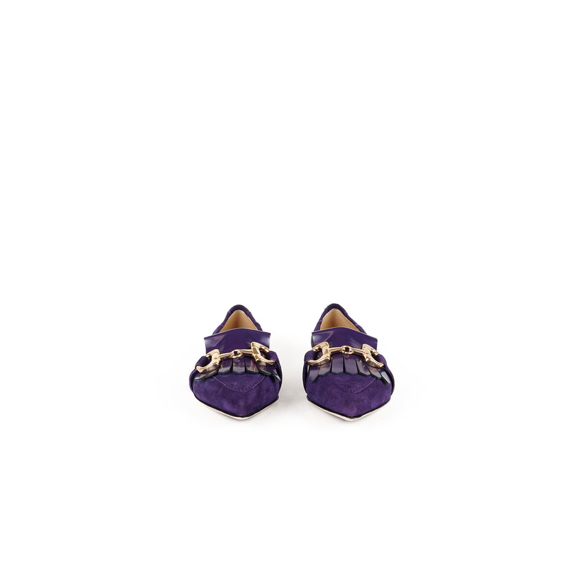 Viola Ricci Venus - Mocassino in camoscio Viola Saldi Di Fabbrica