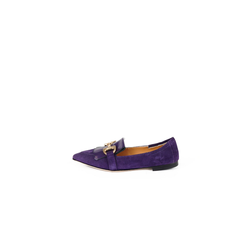 Viola Ricci Venus - Mocassino in camoscio Viola Saldi Di Fabbrica