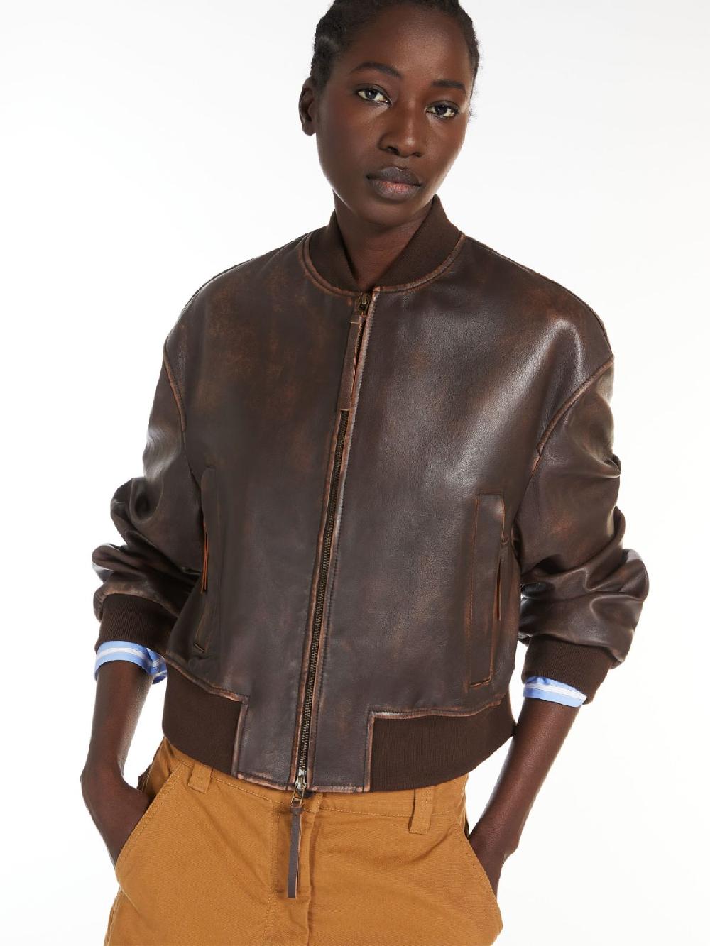 Weekend Bomber in nappa Vendita