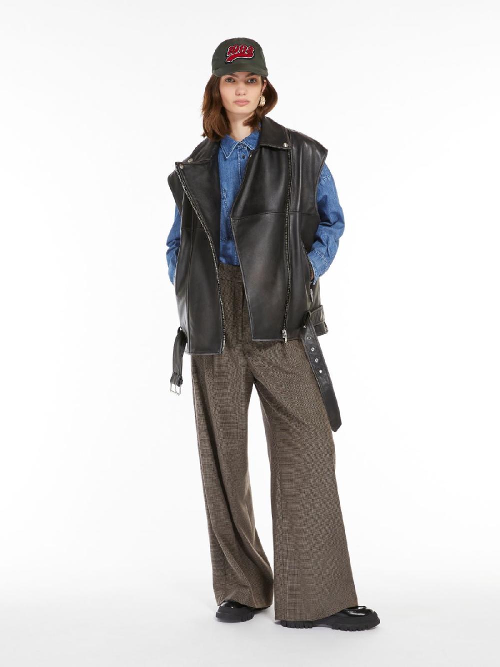 Weekend Gilet oversize in pelle