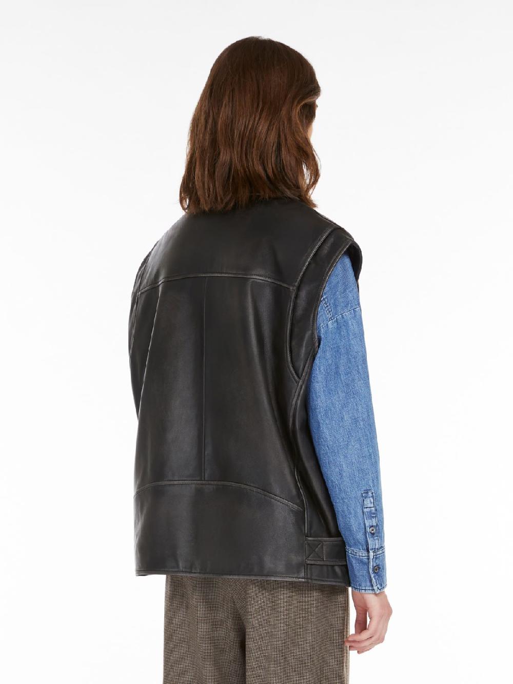 Weekend Gilet oversize in pelle Consegna Veloce