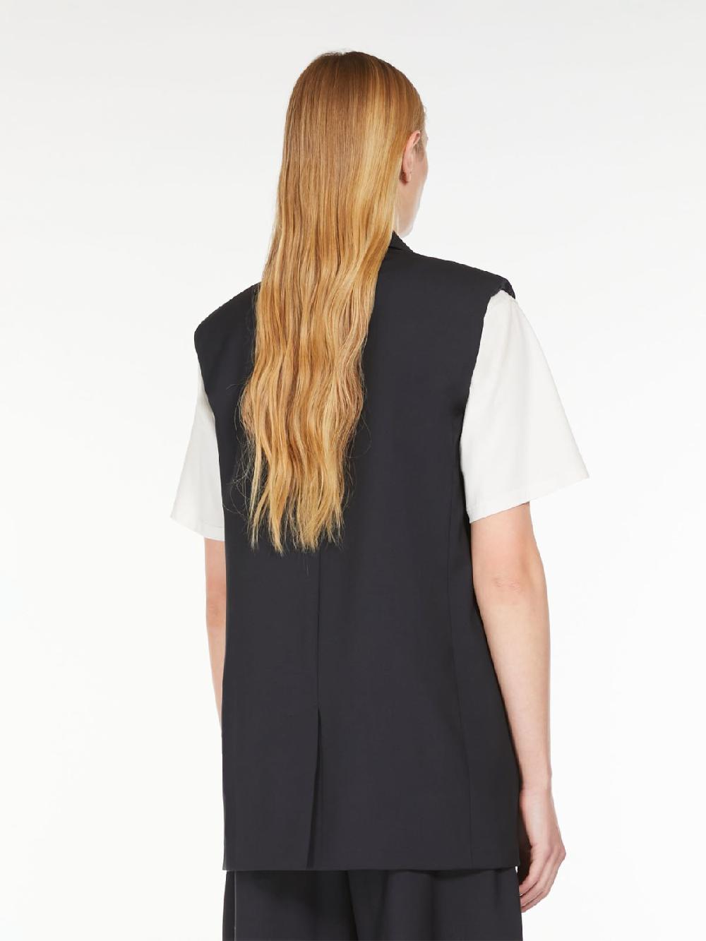 Weekend Gilet in tela di lana stretch Vendita Economica
