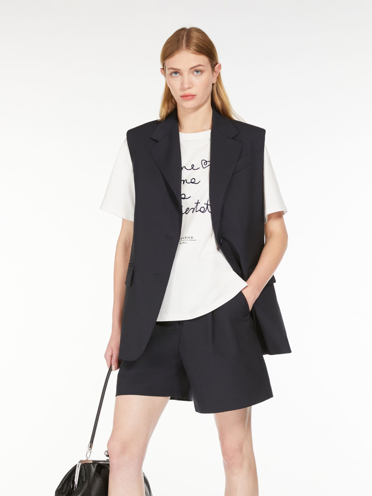 Weekend Gilet in tela di lana stretch Vendita Economica