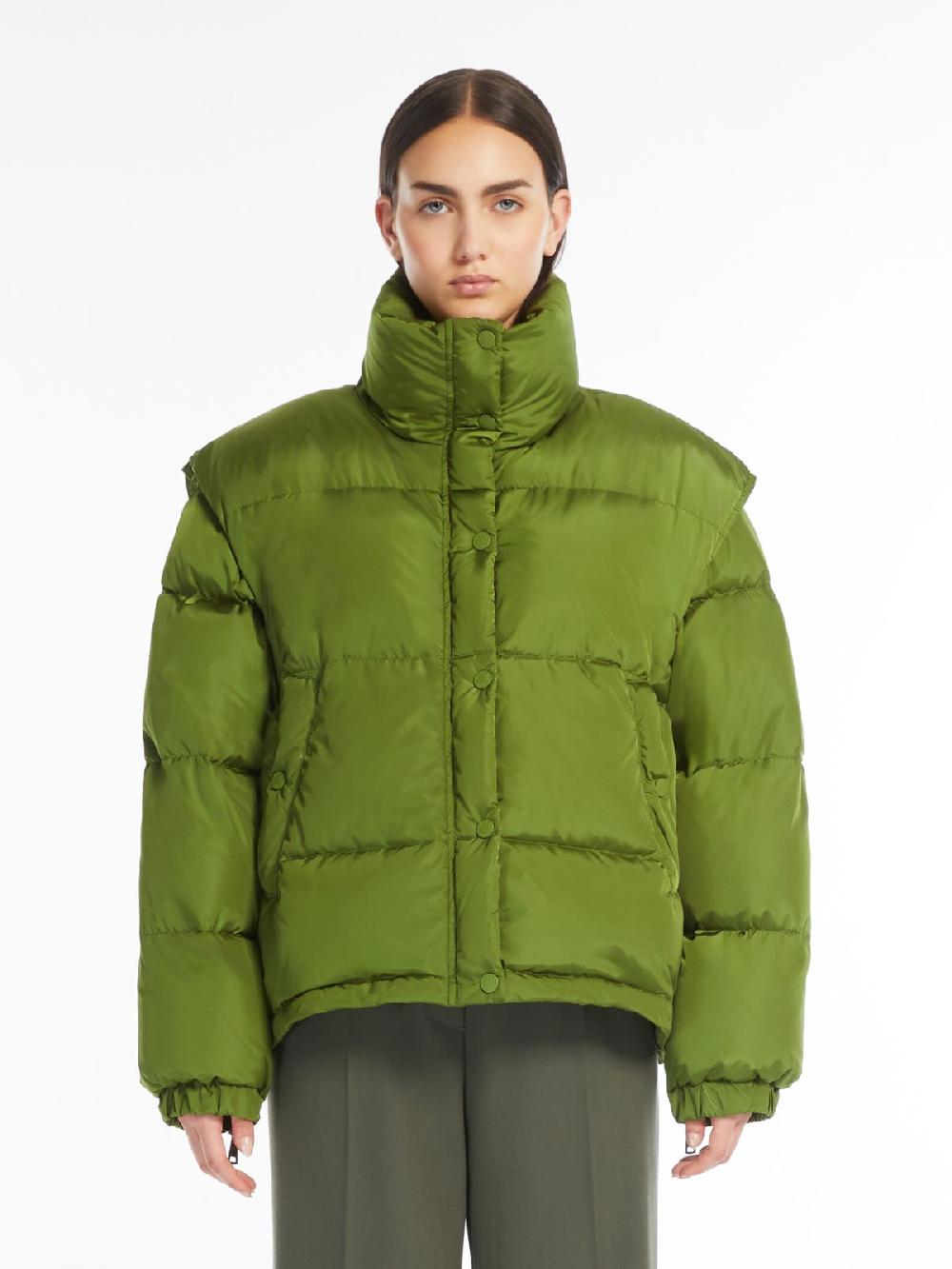Weekend Bomber crop in taffetà antigoccia Vendita Calda